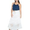 maxi skirt,cotton skirt, lace skirt