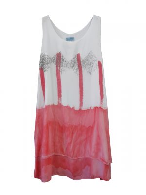 Φόρεμα αμάνικο με ασημί λεπτομέρειες | MST18044