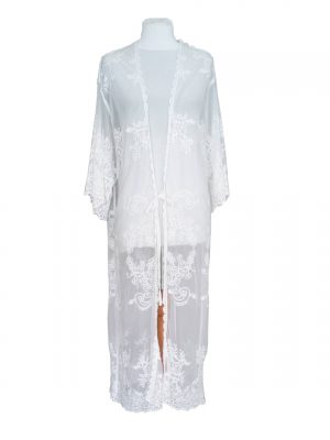 Κιμονό δαντέλα με κέντημα maxi| 195008