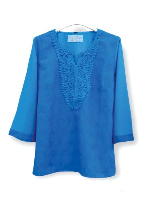 Πουκαμίσα με κέντημα | Κ1571blue