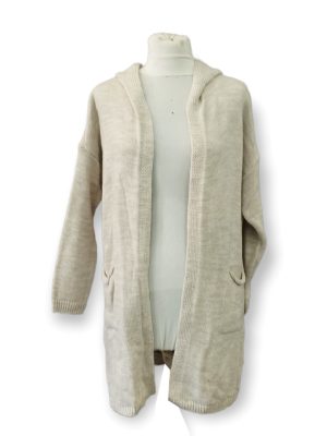 Γυναικεία πλεκτή ζακέτα  | LL48220-Beige