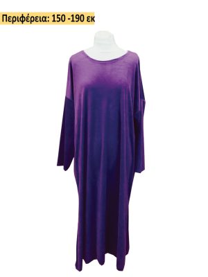PLUS SIZE Φόρεμα βελούδο| 2741-Purple