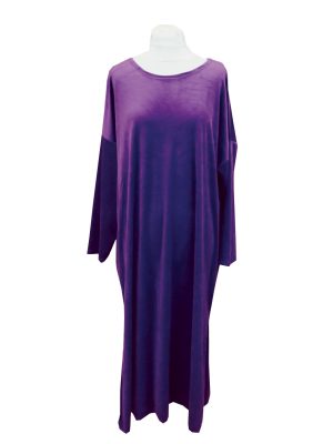 PLUS SIZE Φόρεμα βελούδο| 2741-Purple