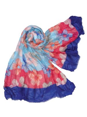 Φουλάρι-Εσάρπα Μπλε με lurex  | DSF616-4