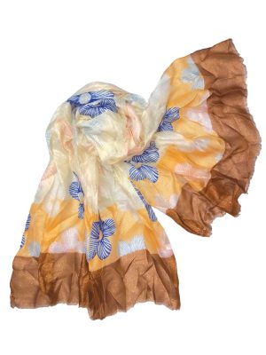 Φουλάρι-Εσάρπα Καφέ με lurex  | DSF616-5