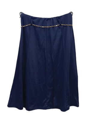 Φούστα με χρυσαφί ζώνη | MST2079 blue