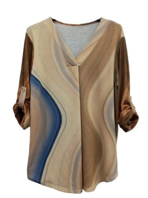 Τοπ με χρυσοκλωστές σε V | MST99145-3