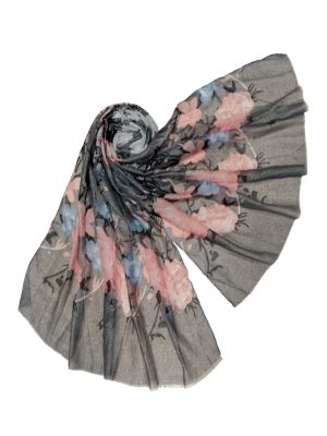 Φουλάρι με ασημοκλωστές  | DSF609grey