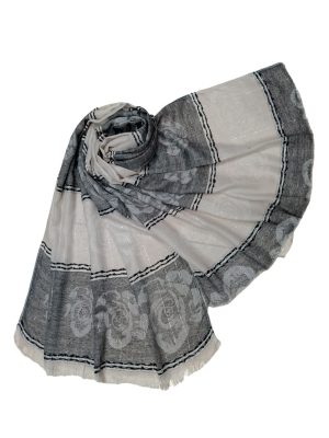 Φουλάρι με τριαντάφυλλα | DSF619 black