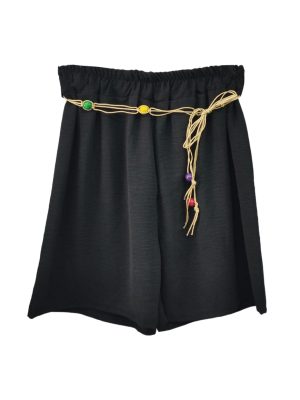 Σορτς με ιδιαίτερη ζώνη| ELS01-black