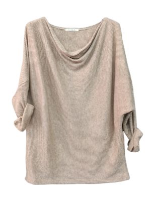 Top με lurex | EL 24648 Ανοιχτό Μπεζ