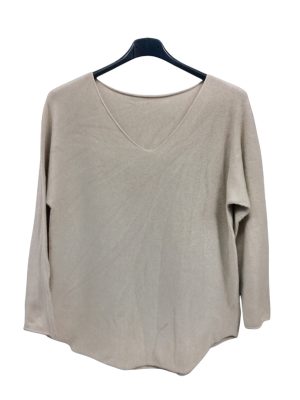 Plus Size λεπτό και απαλό Top | EL6315 beige