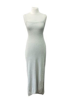 Φόρεμα μακρύ πλεκτό  | Mst2090 silver