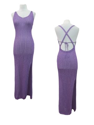 Φόρεμα μακρύ πλεκτό  | Mst2558-lila