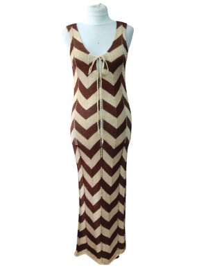 Φόρεμα μακρύ πλεκτό  | Mst2965 brown