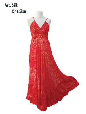 Maxi φόρεμα μεταξωτό | MD1210 orange