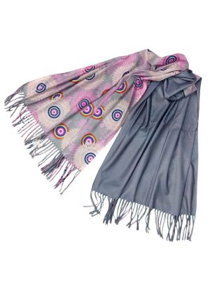 Πασμίνα διπλής όψεως | DSF944 silver