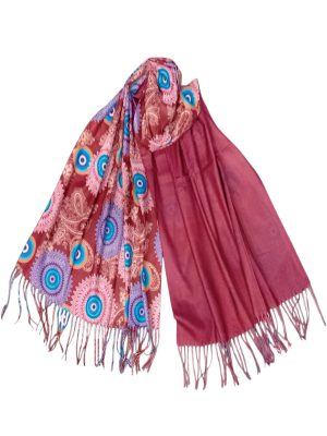 Πασμίνα διπλής όψεως | DSF944 bordo