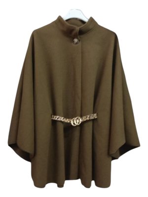 Γυναικεία κάπα με ζώνη | Ev717 καφέ