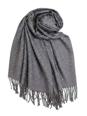 Cashmere Pasmina με strass | 47083 γκρι