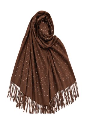 Cashmere Pasmina με strass | 47083 chocola