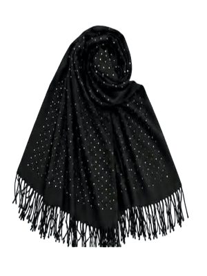 Cashmere Pasmina με strass | 47083 black