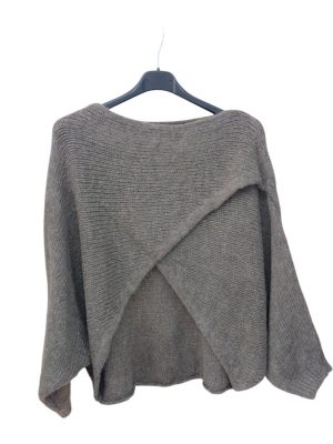 Πλεκτό Oversize Τοπ | LD 454 σκούρο μπεζ